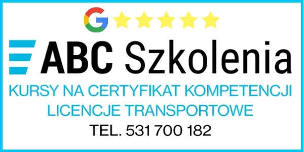 Licencje transportowe i kursy na certyfikat kompetencji zawodowych. ABC Szkolenia tel. 531 700 182.